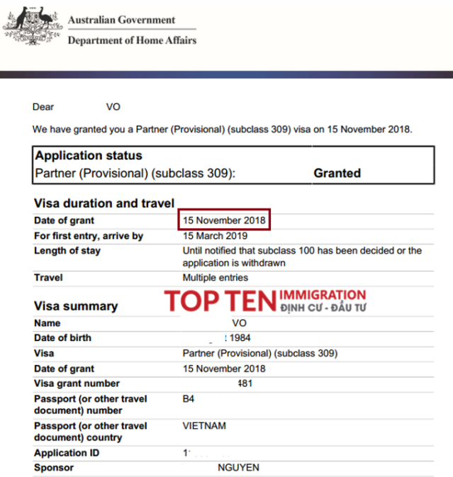 Lãnh sự quán cấp visa vợ chồng Úc-subclass 309-bảo lãnh vợ chồng sang Úc-tuvandinhcu